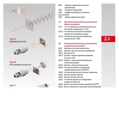 Оптические датчики каталог